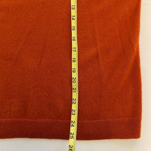 Ann Taylor Burnt Orange Cashmere Sweater, S oldmoney luxury normcore - Picture 9 of 14